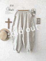 08mab/切り替えボールパンツ・グレージュ