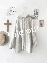 08mab/フードプルオーバー・グレージュ