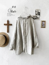 08mab/フードプルオーバー・グレージュ