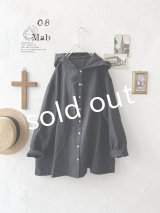 08mab/フードプルオーバー・ブラック