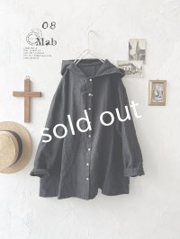 08mab/フードプルオーバー・ブラック