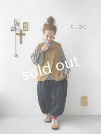 sloe/2wayラウンドベスト・キャメル