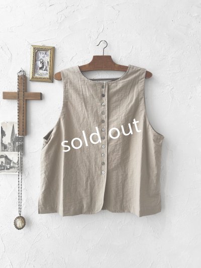 画像2: sloe/2wayポケットボタンベスト・ベージュ