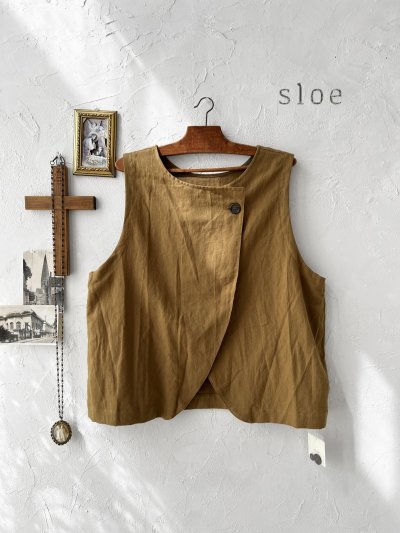 画像2: sloe/2wayラウンドベスト・キャメル