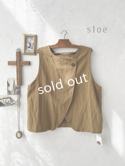画像2: sloe/2wayラウンドベスト・キャメル
