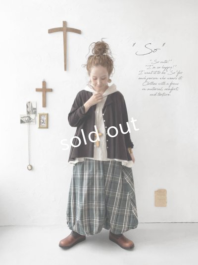 画像8: sloe/チェックバルーンスカート・グリーン