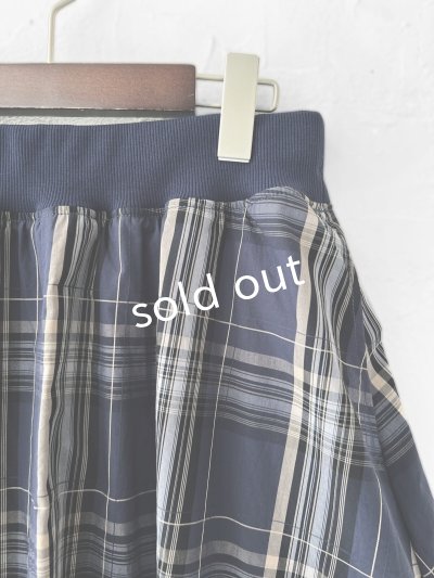 画像3: sloe/チェックバルーンスカート・ネイビー