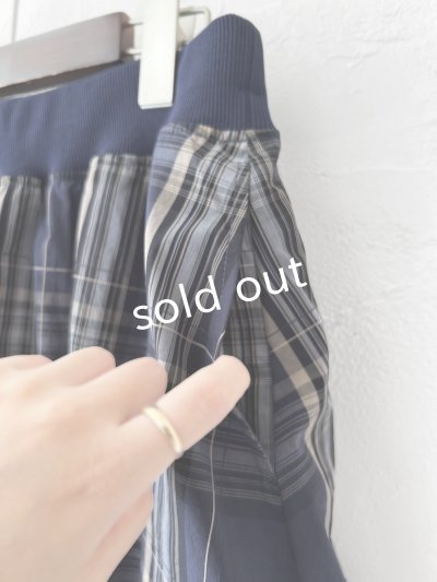 画像4: sloe/チェックバルーンスカート・ネイビー