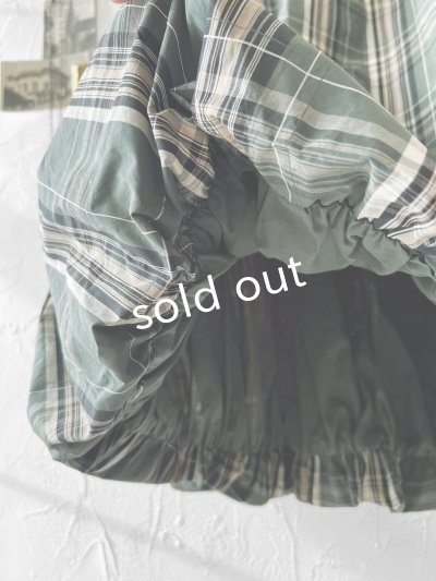 画像3: sloe/チェックバルーンスカート・グリーン