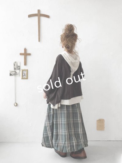 画像9: sloe/チェックバルーンスカート・グリーン