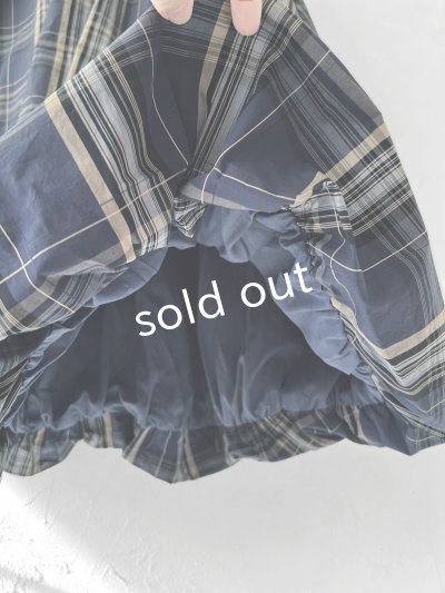 画像5: sloe/チェックバルーンスカート・ネイビー