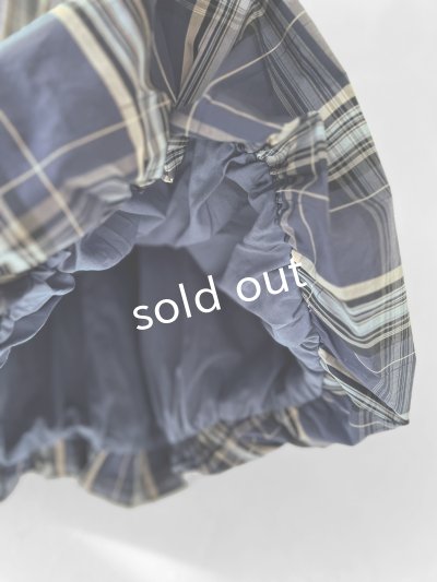 画像2: sloe/チェックバルーンスカート・ネイビー