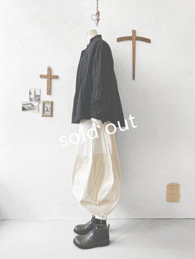 画像12: HALLELUJAH／8, Chemise de Baptême（Model 1920’s）クリスチャンブラウス・black