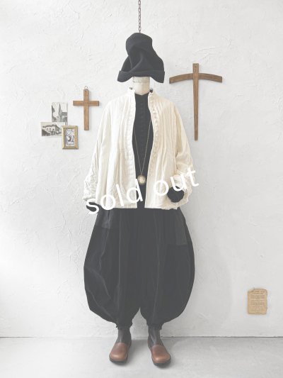 画像12: HALLELUJAH／8, Chemise de Baptême（Model 1920’s）クリスチャンブラウス・off-white