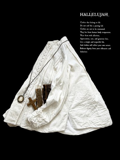 画像2: HALLELUJAH／8, Chemise de Baptême（Model 1920’s）クリスチャンブラウス・off-white