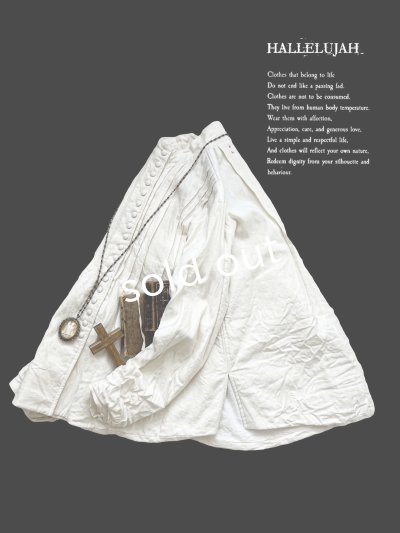 画像3: HALLELUJAH／8, Chemise de Baptême（Model 1920’s）クリスチャンブラウス・off-white