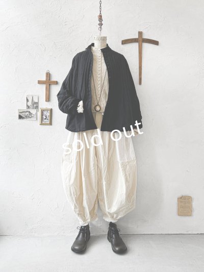 画像11: HALLELUJAH／8, Chemise de Baptême（Model 1920’s）クリスチャンブラウス・black