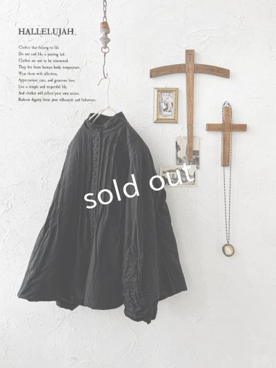 画像5: HALLELUJAH／8, Chemise de Baptême（Model 1920’s）クリスチャンブラウス・black