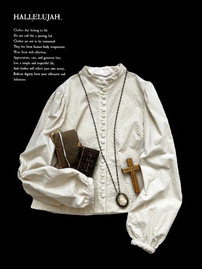 画像1: HALLELUJAH／5, Victorian Chemise ヴィクトリア時代ブラウス・off-white