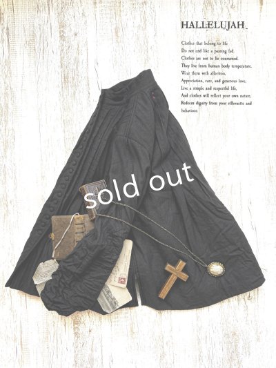 画像2: HALLELUJAH／8, Chemise de Baptême（Model 1920’s）クリスチャンブラウス・black