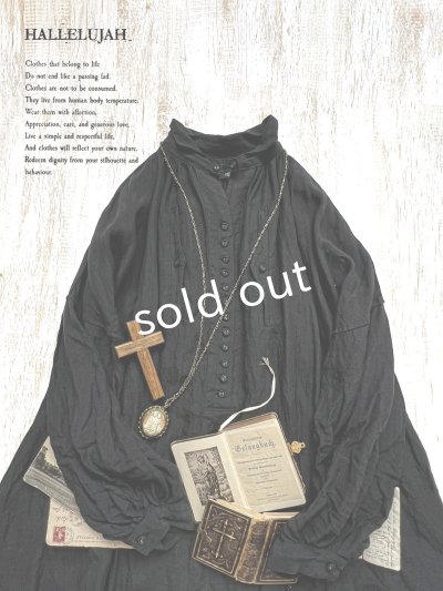 画像1: HALLELUJAH／9, Robe de Berger（Réplique 1890’s）羊飼いの服 レプリカ・black