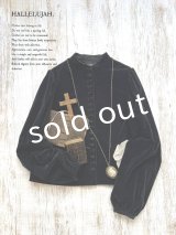 HALLELUJAH／5, Victorian Chemise ヴィクトリア時代ブラウス・black
