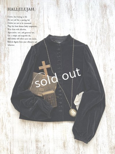 画像1: HALLELUJAH／5, Victorian Chemise ヴィクトリア時代ブラウス・black