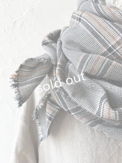 画像6: SO／大判ストール・ブラウングレンチェック