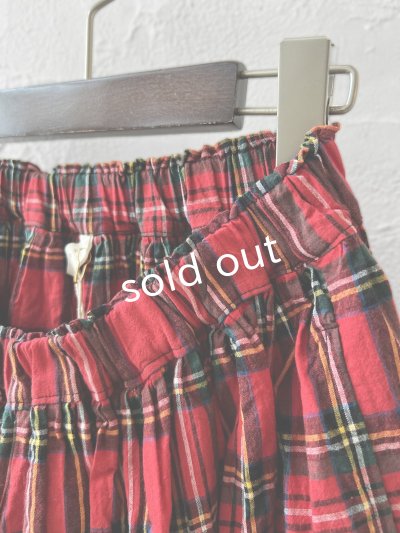 画像6: Avenue／ギャザースカート・赤チェック