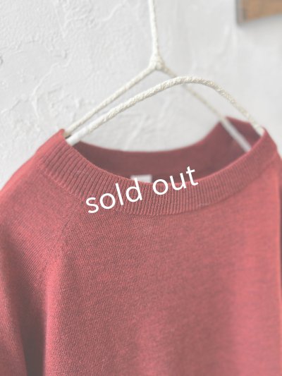 画像2: SO／ワイドラグランニットプルオーバー・ボルドー