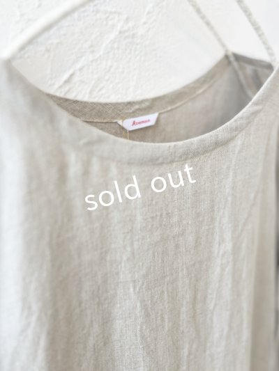 画像6: Avenue／赤チェック切り替えギャザーワンピース・生成り