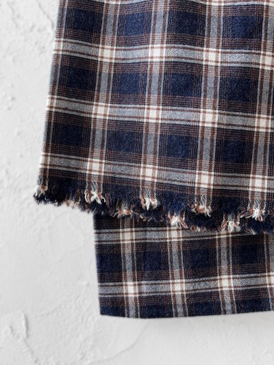 画像3: SO／大判ストール・ネイビーオンブレチェック