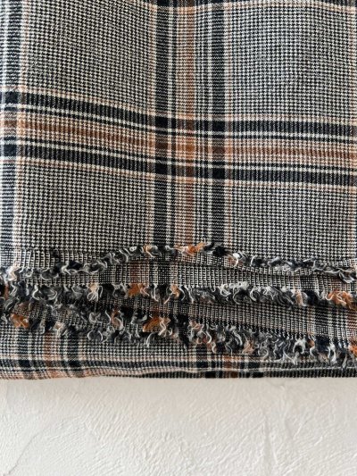 画像3: SO／大判ストール・ブラウングレンチェック