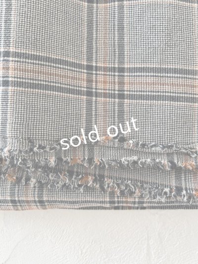 画像3: SO／大判ストール・ブラウングレンチェック