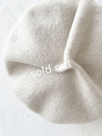 画像2: sleep slope/大きなホイップベレー・アイボリー