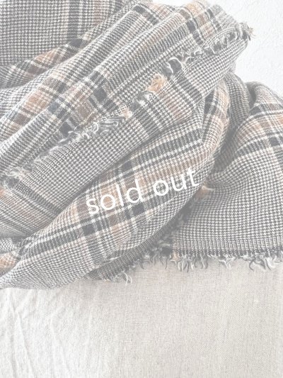 画像7: SO／大判ストール・ブラウングレンチェック