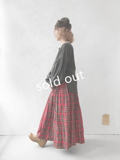 画像8: Avenue／ギャザースカート・赤チェック