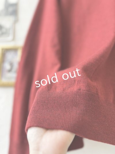 画像4: SO／ワイドラグランニットプルオーバー・ボルドー