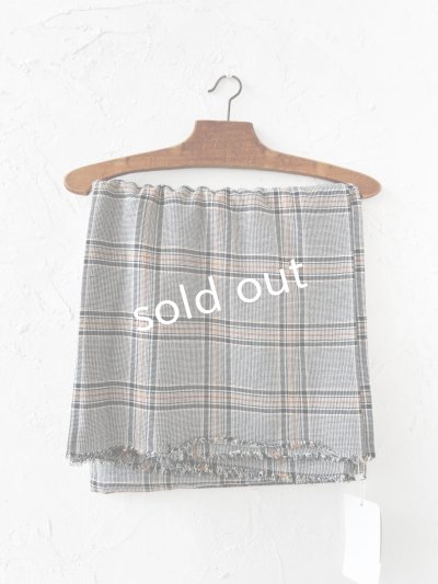 画像2: SO／大判ストール・ブラウングレンチェック