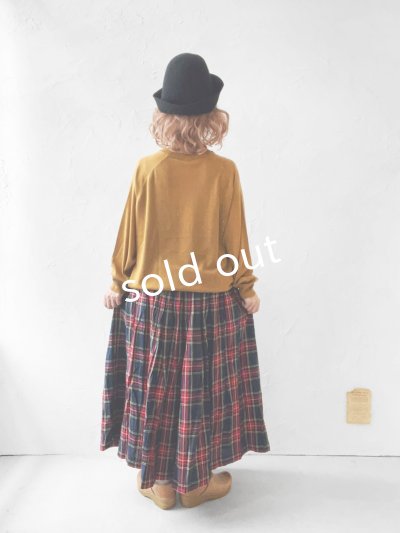 画像9: Avenue／ギャザースカート・ネイビーチェック