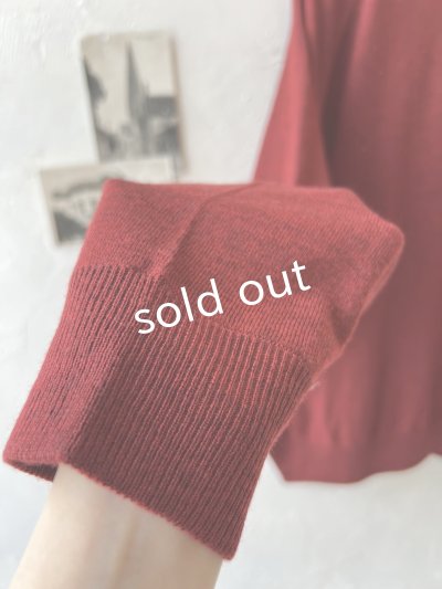 画像5: SO／ワイドラグランニットプルオーバー・ボルドー