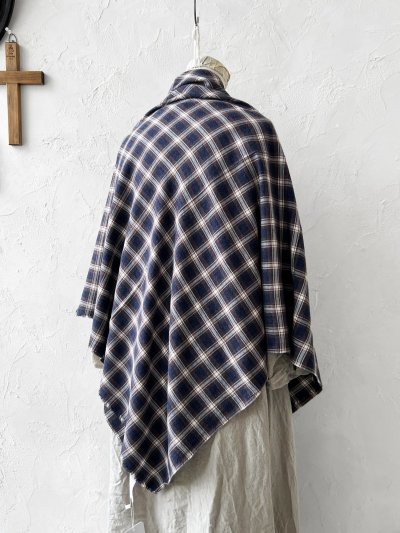 画像5: SO／大判ストール・ネイビーオンブレチェック
