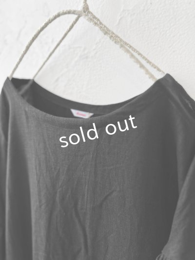 画像6: Avenue／赤チェック切り替えギャザーワンピース・黒