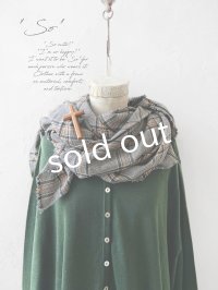 SO／大判ストール・ブラウングレンチェック