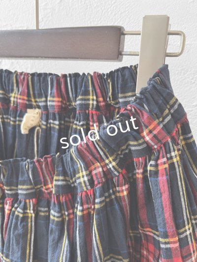 画像6: Avenue／ギャザースカート・ネイビーチェック