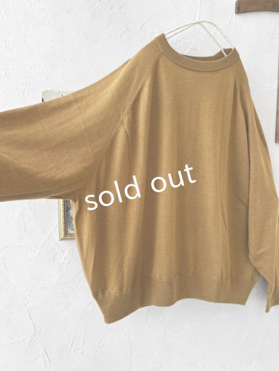 画像7: SO／ワイドラグランニットプルオーバー・キャメル