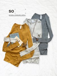 SO/ランダムテレコ長袖カットソー