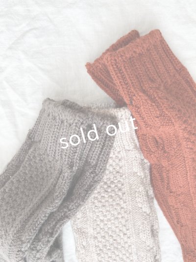 画像4:  H FOOTWEAR WOOL／ゆるあみケーブルソックス・ミドル