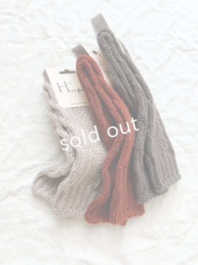 画像2:  H FOOTWEAR WOOL／ゆるあみケーブルソックス・ミドル