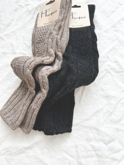 画像3:  H FOOTWEAR WOOL／ゆるあみケーブルソックス・ロング